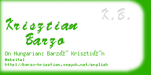 krisztian barzo business card